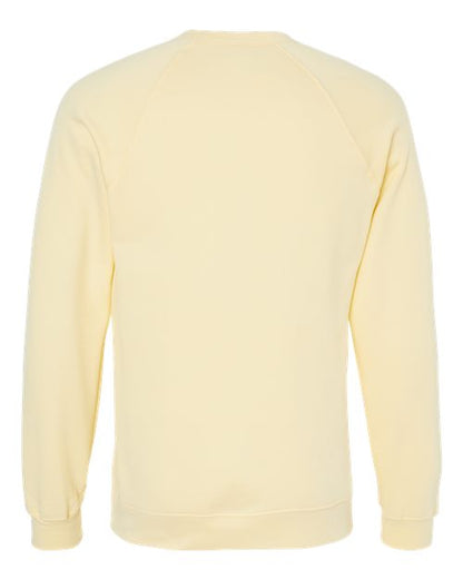 BELLA + CANVAS Sponge Fleece Raglan Crewneck Sweatshirt 3901 Custom Embroidered Business Logo