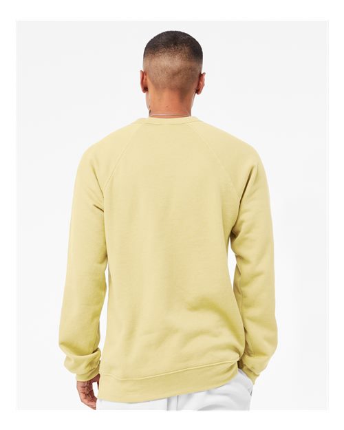 BELLA + CANVAS Sponge Fleece Raglan Crewneck Sweatshirt 3901 Custom Embroidered Business Logo