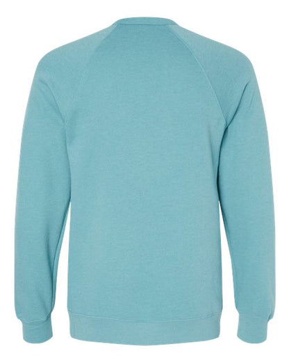 BELLA + CANVAS Sponge Fleece Raglan Crewneck Sweatshirt 3901 Custom Embroidered Business Logo
