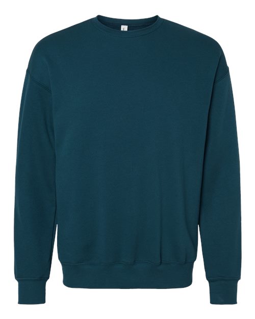 BELLA + CANVAS Sponge Fleece Drop Shoulder Crewneck Sweatshirt 3945 Custom Embroidered Business Logo