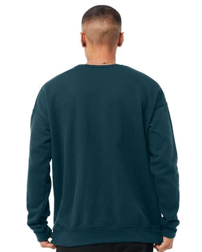 BELLA + CANVAS Sponge Fleece Drop Shoulder Crewneck Sweatshirt 3945 Custom Embroidered Business Logo