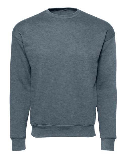 BELLA + CANVAS Sponge Fleece Drop Shoulder Crewneck Sweatshirt 3945 Custom Embroidered Business Logo