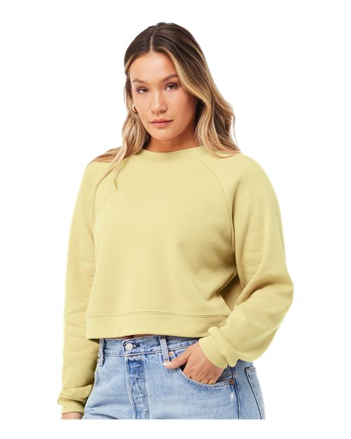 BELLA + CANVAS Women's Raglan Pullover Fleece 7505 Custom Embroidered Business Logo