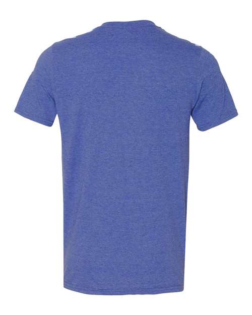 Gildan Softstyle® Lightweight T-Shirt 980 Heather Blue Custom Embroidered Business Logo
