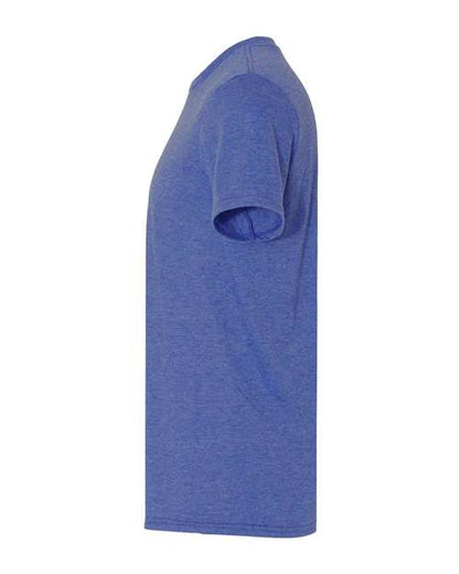 Gildan Softstyle® Lightweight T-Shirt 980 Heather Blue Custom Embroidered Business Logo