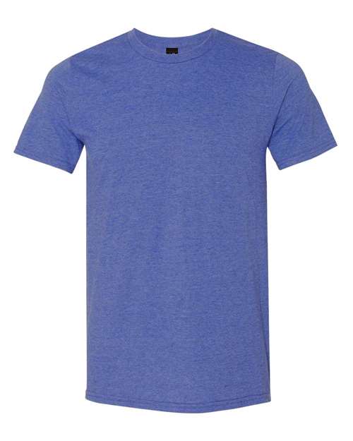 Gildan Softstyle® Lightweight T-Shirt 980 Heather Blue Custom Embroidered Business Logo