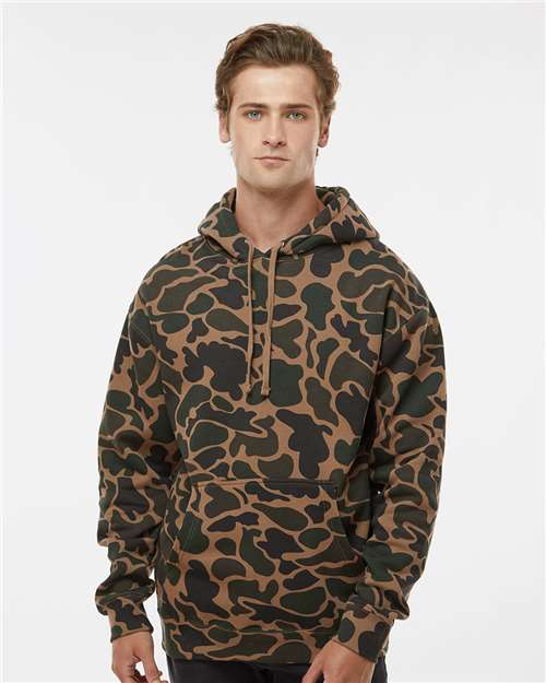 Independent Trading Co. Heavyweight Hooded Sweatshirt IND4000 Dark Green Custom Embroidered Business Logo