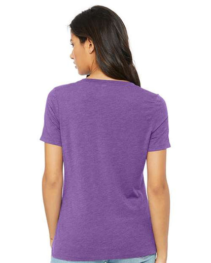 BELLA + CANVAS Women's Relaxed Triblend Short Sleeve V-Neck Tee 6415
