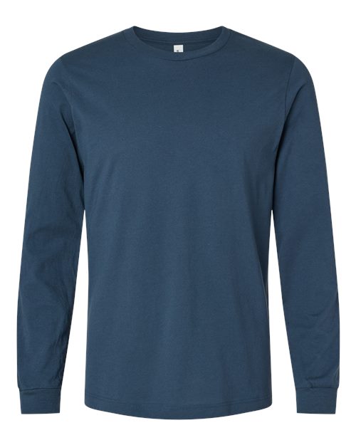 BELLA + CANVAS Eco-Fleece Baller Short Sleeve Hoodie 3501 Vintage Navy Custom Embroidered Business Logo