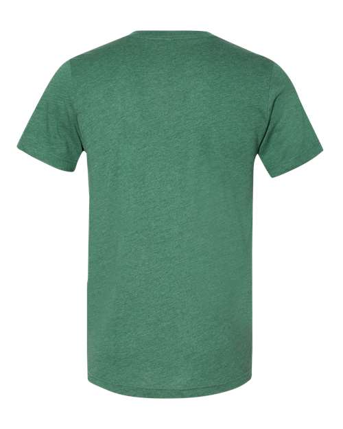 BELLA + CANVAS Heather CVC V-Neck Tee 3005CVC Heather Grass Green Custom Embroidered Business Logo