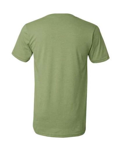 BELLA + CANVAS Heather CVC V-Neck Tee 3005CVC Heather Green Custom Embroidered Business Logo