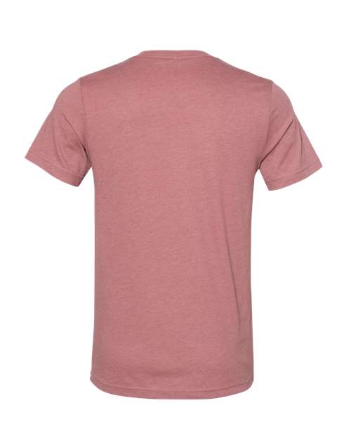 BELLA + CANVAS Heather CVC V-Neck Tee 3005CVC Heather Mauve Custom Embroidered Business Logo