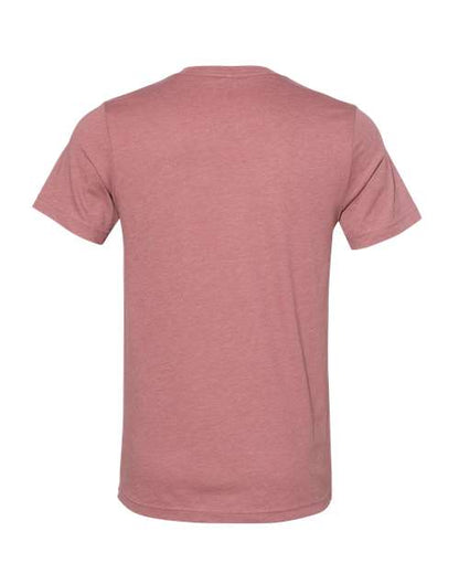 BELLA + CANVAS Heather CVC V-Neck Tee 3005CVC Heather Mauve Custom Embroidered Business Logo