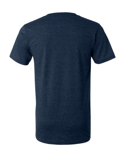 BELLA + CANVAS Heather CVC V-Neck Tee 3005CVC Heather Mauve Custom Embroidered Business Logo