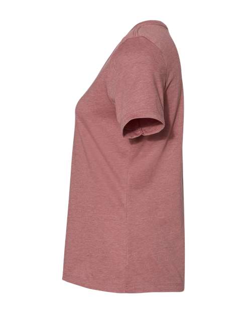 BELLA + CANVAS Women's Relaxed Heather CVC V-Neck Tee 6405CVC Custom Embroidered Business Logo