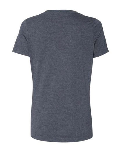 BELLA + CANVAS Women's Relaxed Heather CVC V-Neck Tee 6405CVC Custom Embroidered Business Logo