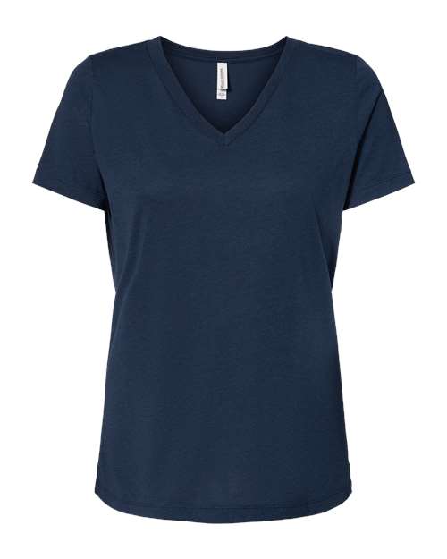 BELLA + CANVAS Women's Relaxed Triblend Short Sleeve V-Neck Tee 6415 Custom Embroidered Business Logo