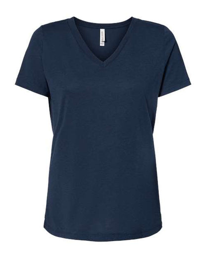 BELLA + CANVAS Women's Relaxed Triblend Short Sleeve V-Neck Tee 6415 Custom Embroidered Business Logo