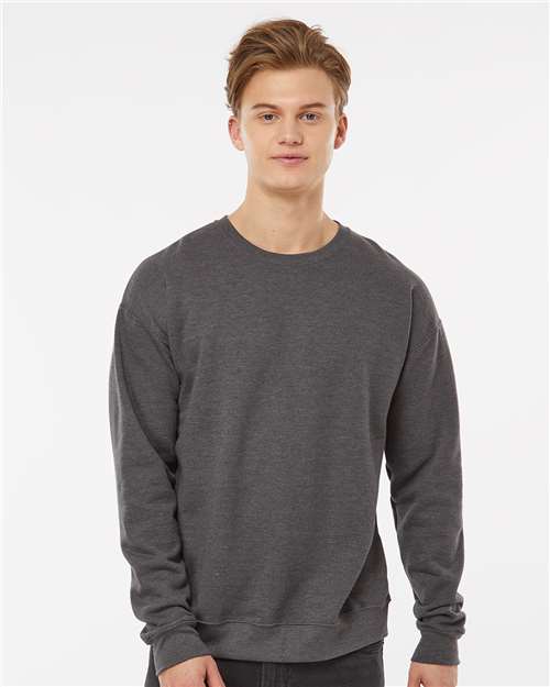 Custom Embroidered  Tultex Fleece Crewneck Sweatshirt 340 Heather Charcoal