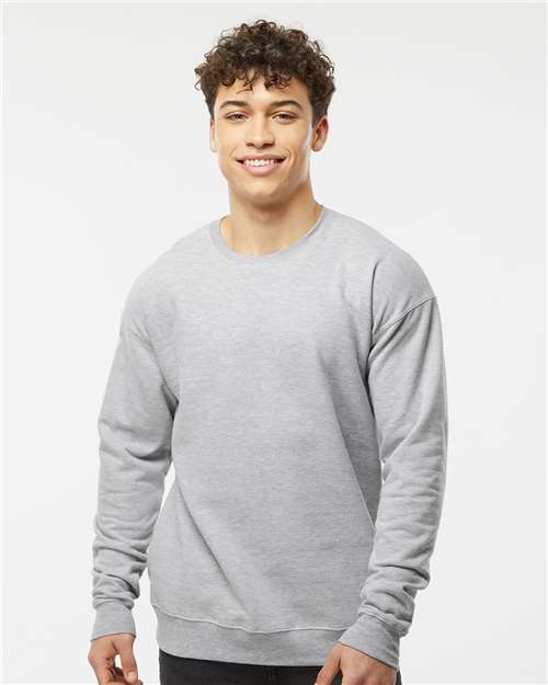 Custom Embroidered  Tultex Fleece Crewneck Sweatshirt 340 Heather Grey