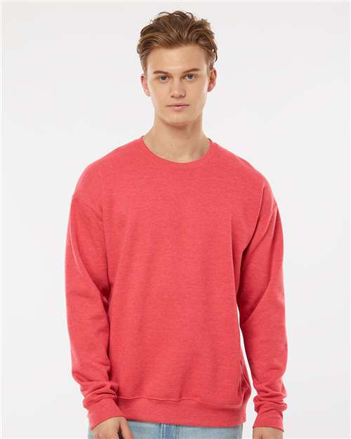 Custom Embroidered  Tultex Fleece Crewneck Sweatshirt 340 Heather Red