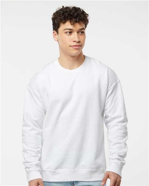Custom Embroidered  Tultex Fleece Crewneck Sweatshirt 340 White