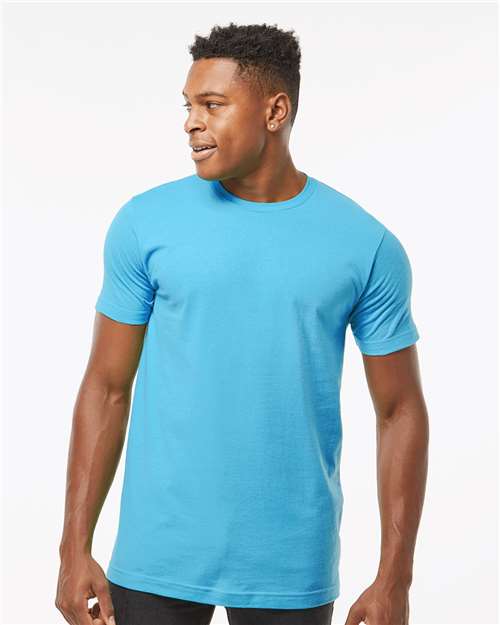Custom Embroidered  Tultex Fine Jersey T-Shirt 202 Aqua