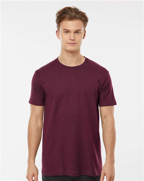 Custom Embroidered  Tultex Fine Jersey T-Shirt 202 Burgundy