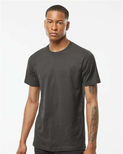 Custom Embroidered  Tultex Fine Jersey T-Shirt 202 Charcoal