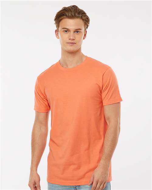 Custom Embroidered  Tultex Fine Jersey T-Shirt 202 Coral