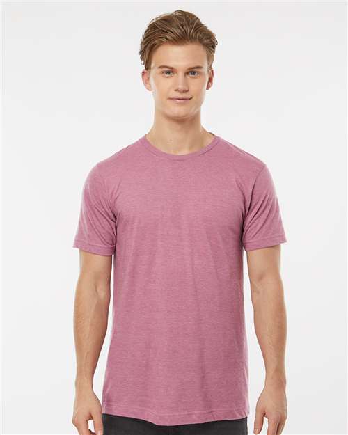 Custom Embroidered  Tultex Fine Jersey T-Shirt 202 Heather Cassis