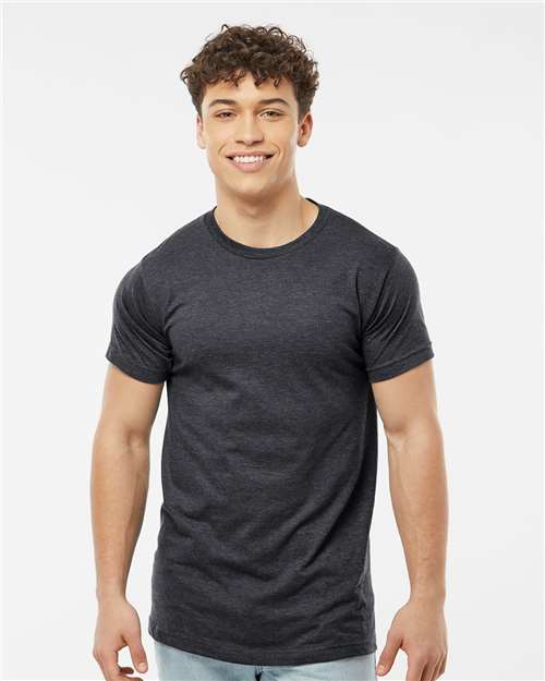 Custom Embroidered  Tultex Fine Jersey T-Shirt 202 Heather Graphite