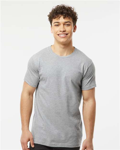 Custom Embroidered  Tultex Fine Jersey T-Shirt 202 Heather Grey
