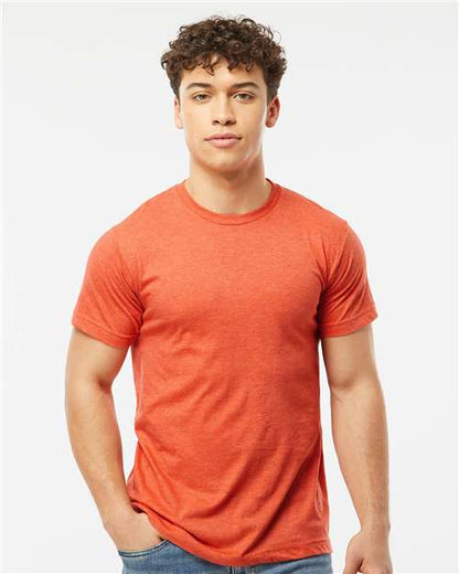 Custom Embroidered  Tultex Fine Jersey T-Shirt 202 Heather Orange