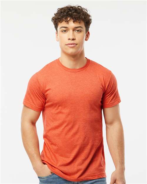 Custom Embroidered  Tultex Fine Jersey T-Shirt 202 Heather Orange