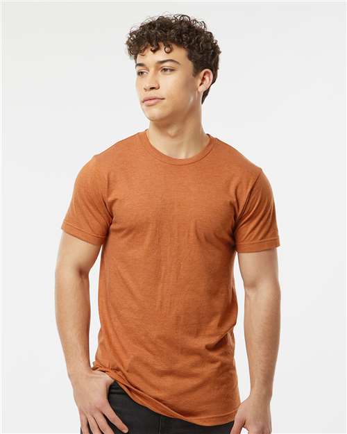 Custom Embroidered  Tultex Fine Jersey T-Shirt 202 Heather Rust