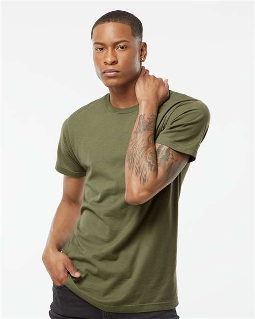 Custom Embroidered  Tultex Fine Jersey T-Shirt 202 Military Green