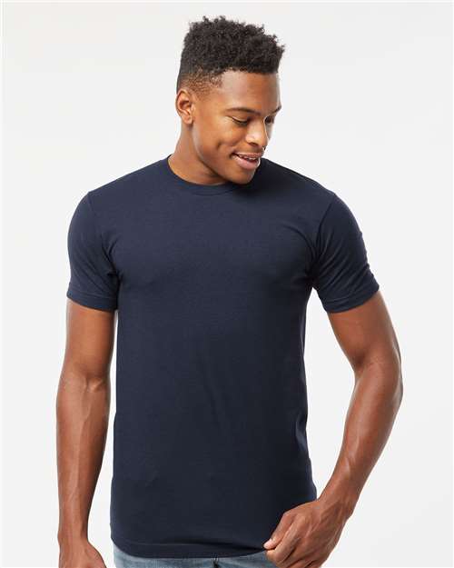 Custom Embroidered  Tultex Fine Jersey T-Shirt 202 Navy