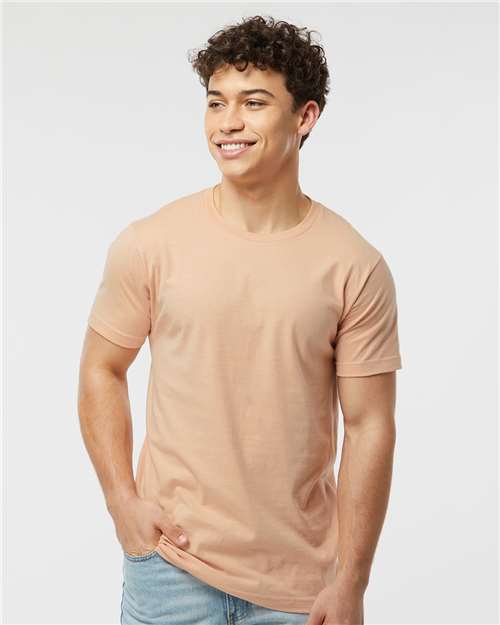 Custom Embroidered  Tultex Fine Jersey T-Shirt 202 Peach