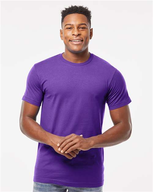 Custom Embroidered  Tultex Fine Jersey T-Shirt 202 Purple