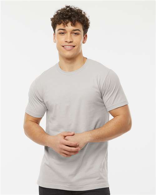 Custom Embroidered  Tultex Fine Jersey T-Shirt 202 Silver