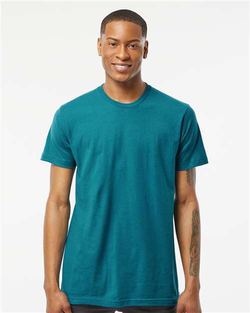 Custom Embroidered  Tultex Fine Jersey T-Shirt 202 Teal