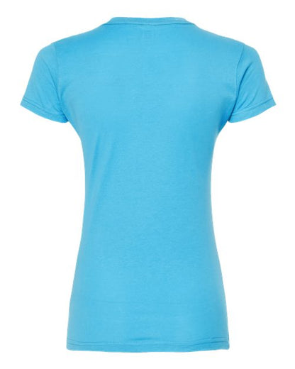 Tultex Women's Fine Jersey Slim Fit T-Shirt 213 Aqua