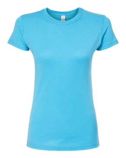 Tultex Women's Fine Jersey Slim Fit T-Shirt 213 Aqua