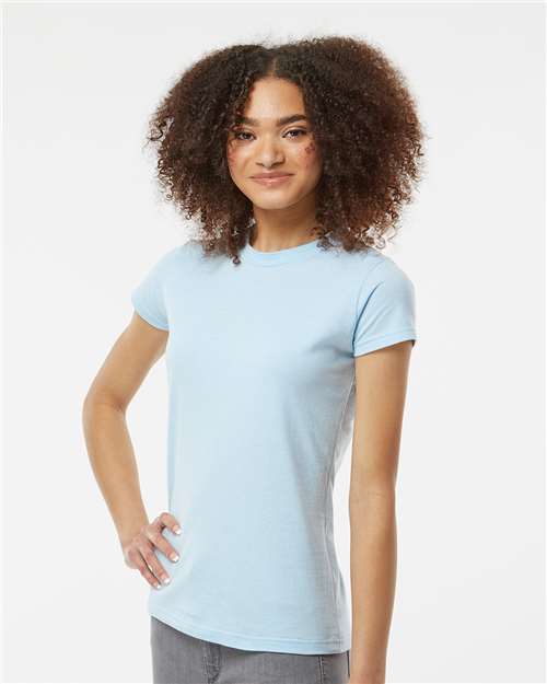 Tultex Women's Fine Jersey Slim Fit T-Shirt 213 Baby Blue