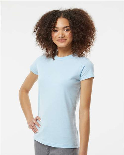 Tultex Women's Fine Jersey Slim Fit T-Shirt 213 Baby Blue