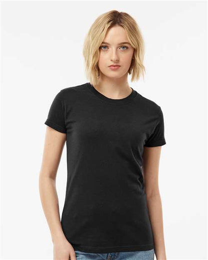 Custom Embroidered  Tultex Women's Fine Jersey Slim Fit T-Shirt 213 Black