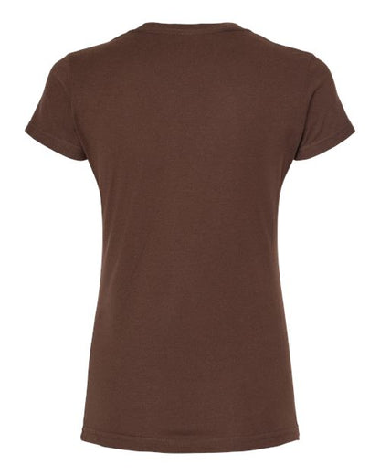 Tultex Women's Fine Jersey Slim Fit T-Shirt 213 Brown