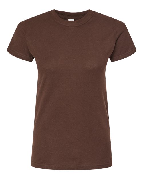 Tultex Women's Fine Jersey Slim Fit T-Shirt 213 Brown