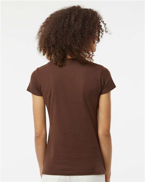 Tultex Women's Fine Jersey Slim Fit T-Shirt 213 Brown